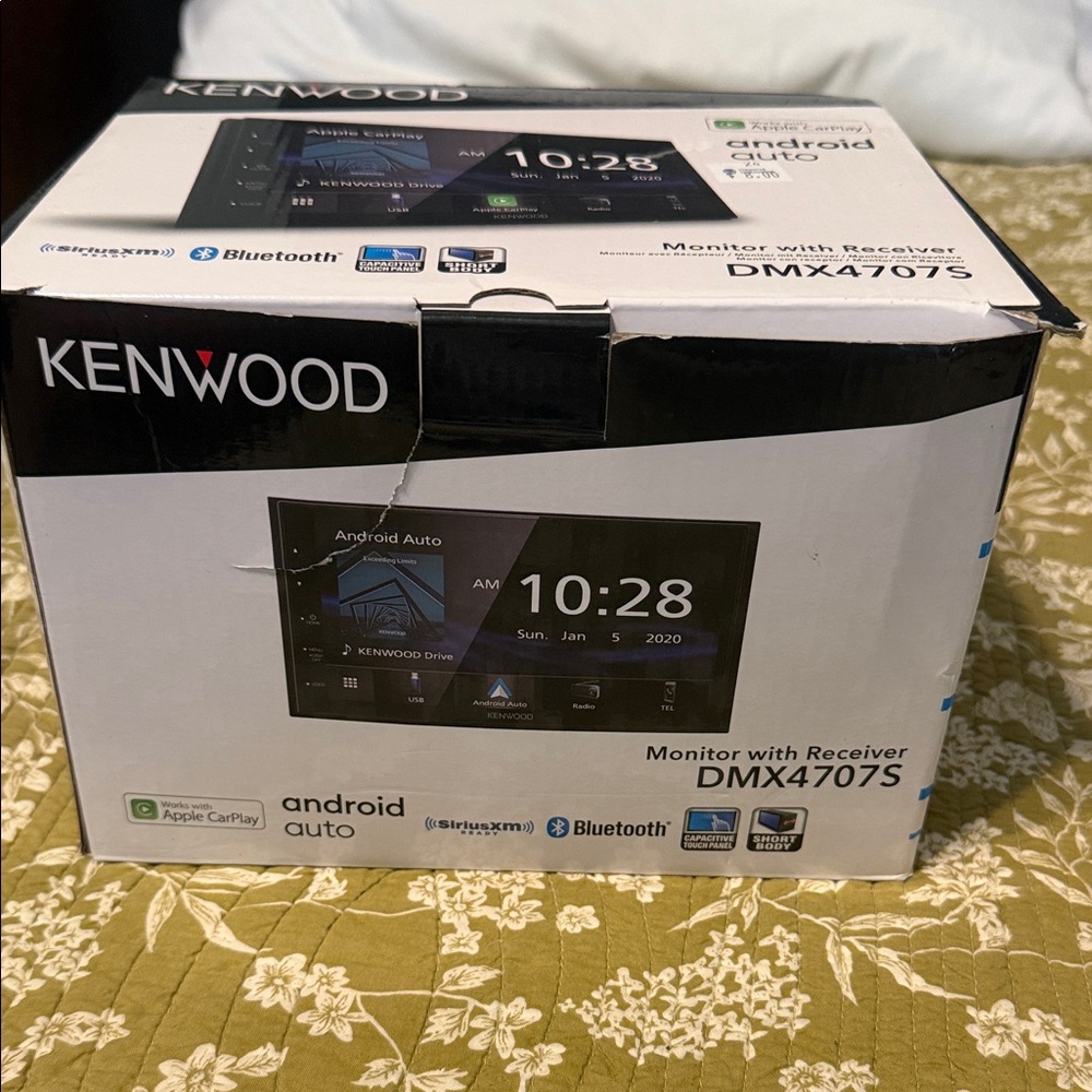 Kenwood DMX4707S Black and White Car Receiver Monitor Box